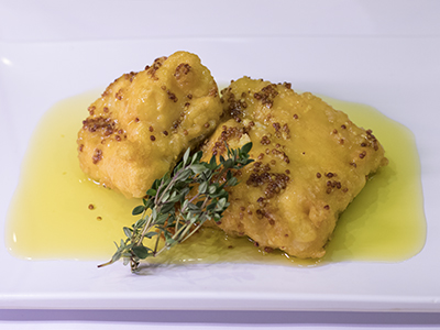 Bacalao con Miel y mostaza