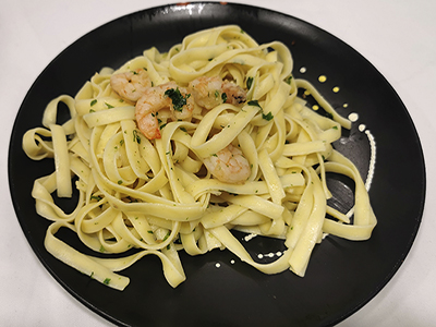 Espaguetis con Gambas